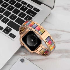 Apple Watch 38/40 mm Wiwu Resin Steel Belt Metal Kordon Renkli