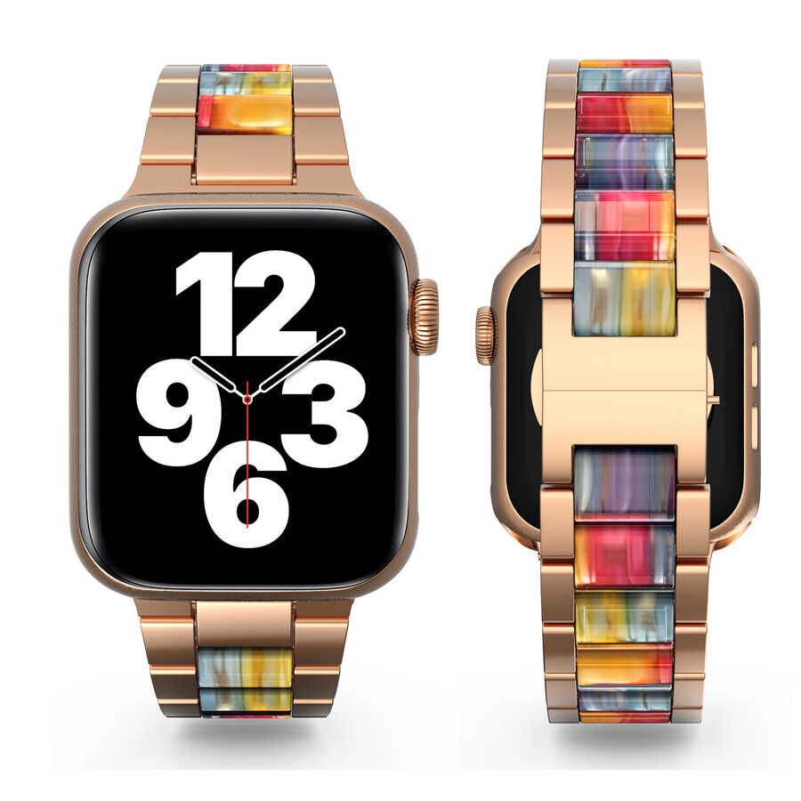 Apple Watch 38/40 mm Wiwu Resin Steel Belt Metal Kordon Renkli