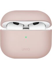 UNIQ Better By Design Airpods 4 (4.Nesil) Uyumlu Kılıf Lino Serisi Silikon Kablosuz Şarj Destekli Koruyucu Pembe 