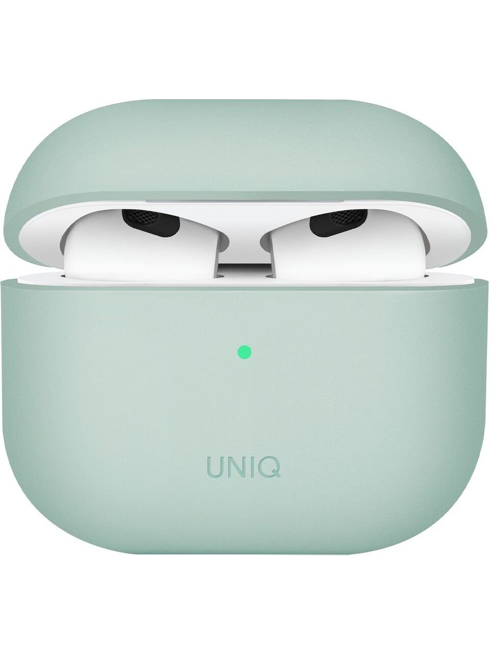 UNIQ Better By Design Airpods 4 (4.Nesil) Uyumlu Kılıf Lino Serisi Silikon Kablosuz Şarj Destekli Koruyucu Yeşil