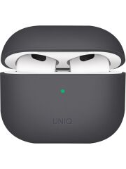 UNIQ Better By Design Airpods 4 (4.Nesil) Uyumlu Kılıf Lino Serisi Silikon Kablosuz Şarj Destekli Koruyucu Gri