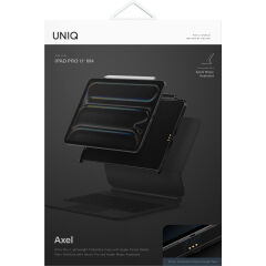 Uniq Apple iPad Pro 11 (2024) Axel Manyetik Tablet Kılıf - Siyah