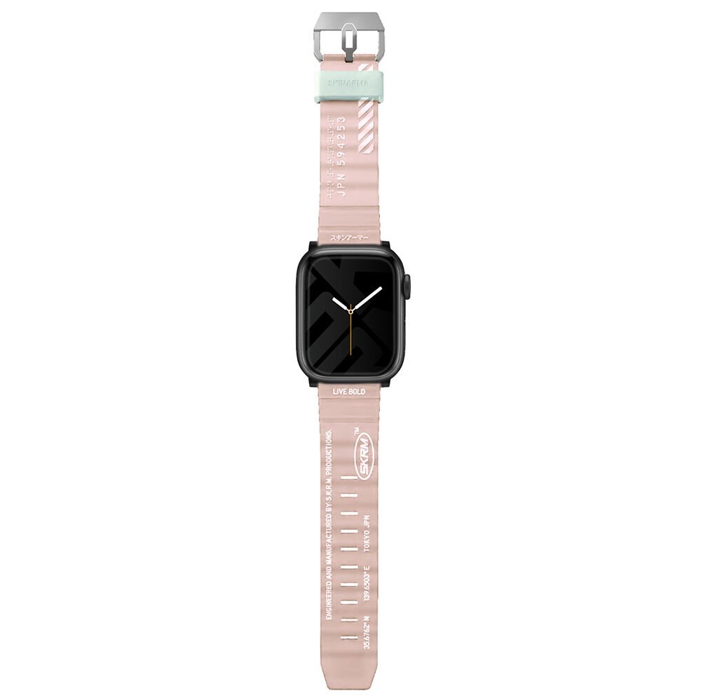 Apple Watch 7 45mm SkinArma Shokku Silikon Kordon Pembe 