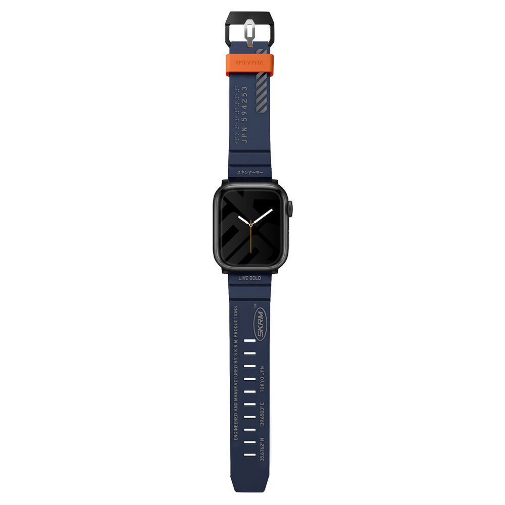 Apple Watch 7 45mm SkinArma Shokku Silikon Kordon Mavi 