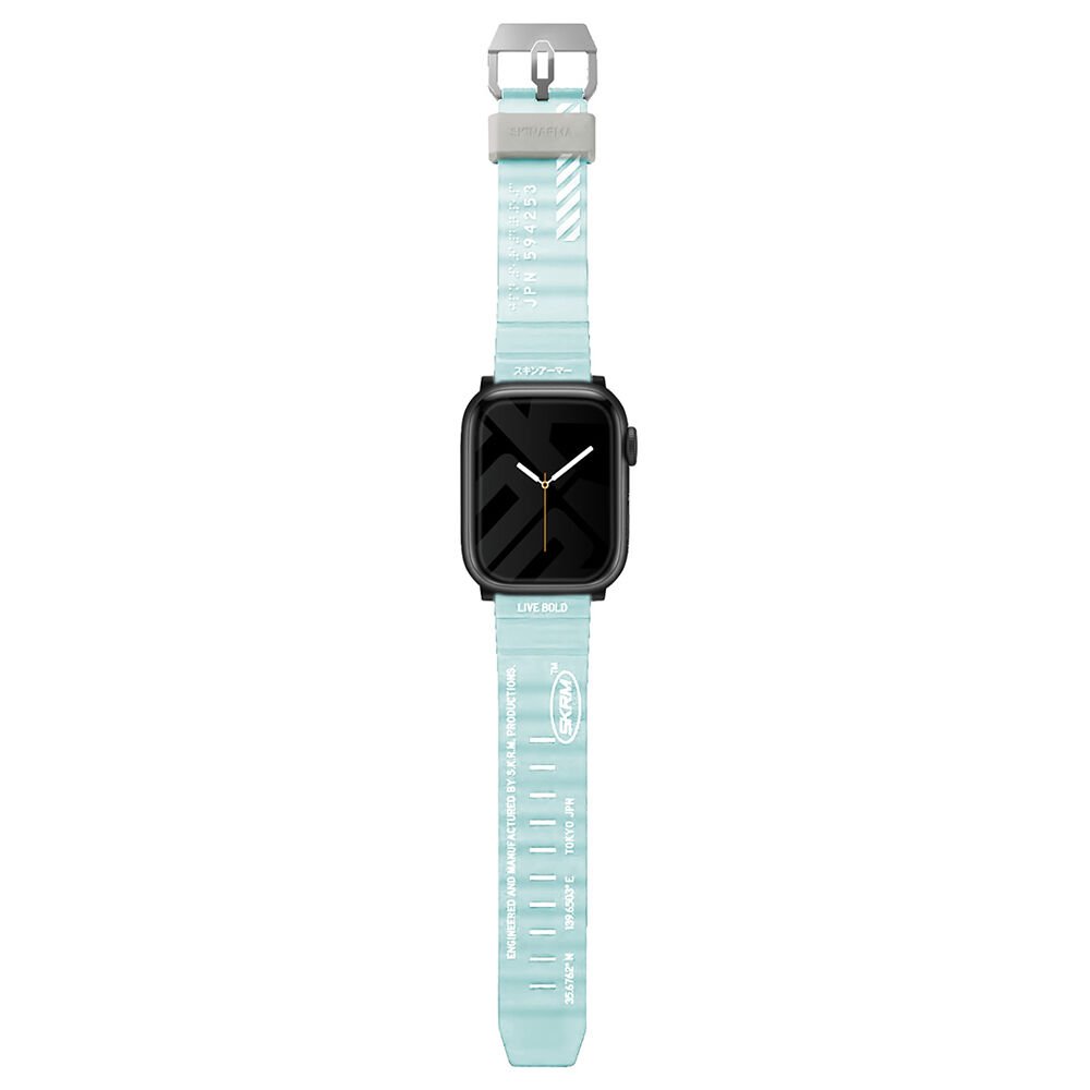 Apple Watch 7 45mm SkinArma Shokku Silikon Kordon Açık Yeşil