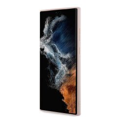 Galaxy S24 Ultra Kılıf Guess Orjinal Lisanslı PU Deri Yazı ve 4G Metal Logolu Desenli Kılıf - Siyah Pembe 