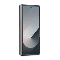 Galaxy Z Fold 6 Kılıf Guess Orjinal Lisanslı Leather Metal Logo Kılıf - Siyah