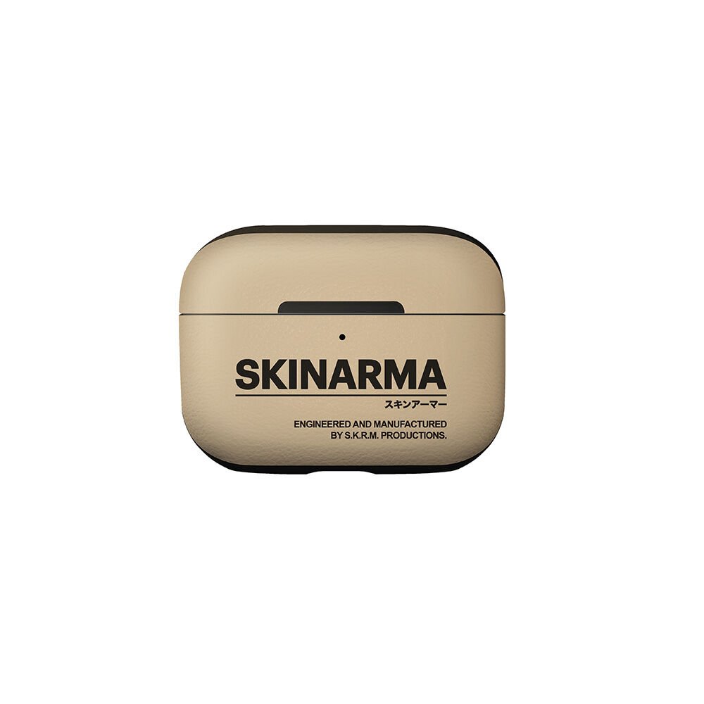 Apple Airpods Pro 2 Kılıf SkinArma PU Deri Tasarım Spunk Kılıf Krem