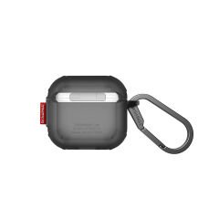 Apple Airpods 4 Kılıf Airbagli Yivli Köşe Tasarımlı 360 Derece Tam Koruma Skinarma Mecha CE Kılıf Gri