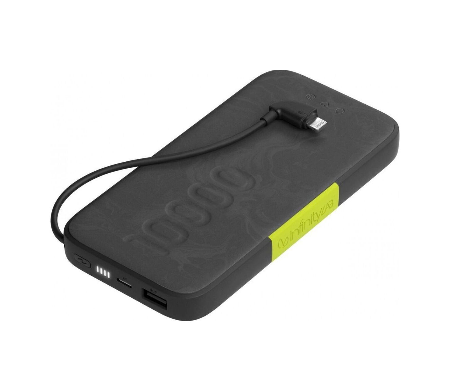 Infinity Lab Instantgo 10.000 Mah Lightning Iphone Uyumlu Kablolu Siyah Powerbank Siyah