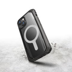 Apple iPhone 14 Kılıf M-safe Şarj Özellikli Raptic Secure Serisi Çift Kat TPU Kenarlı Şeffaf Arka Yüzeyli Kapak