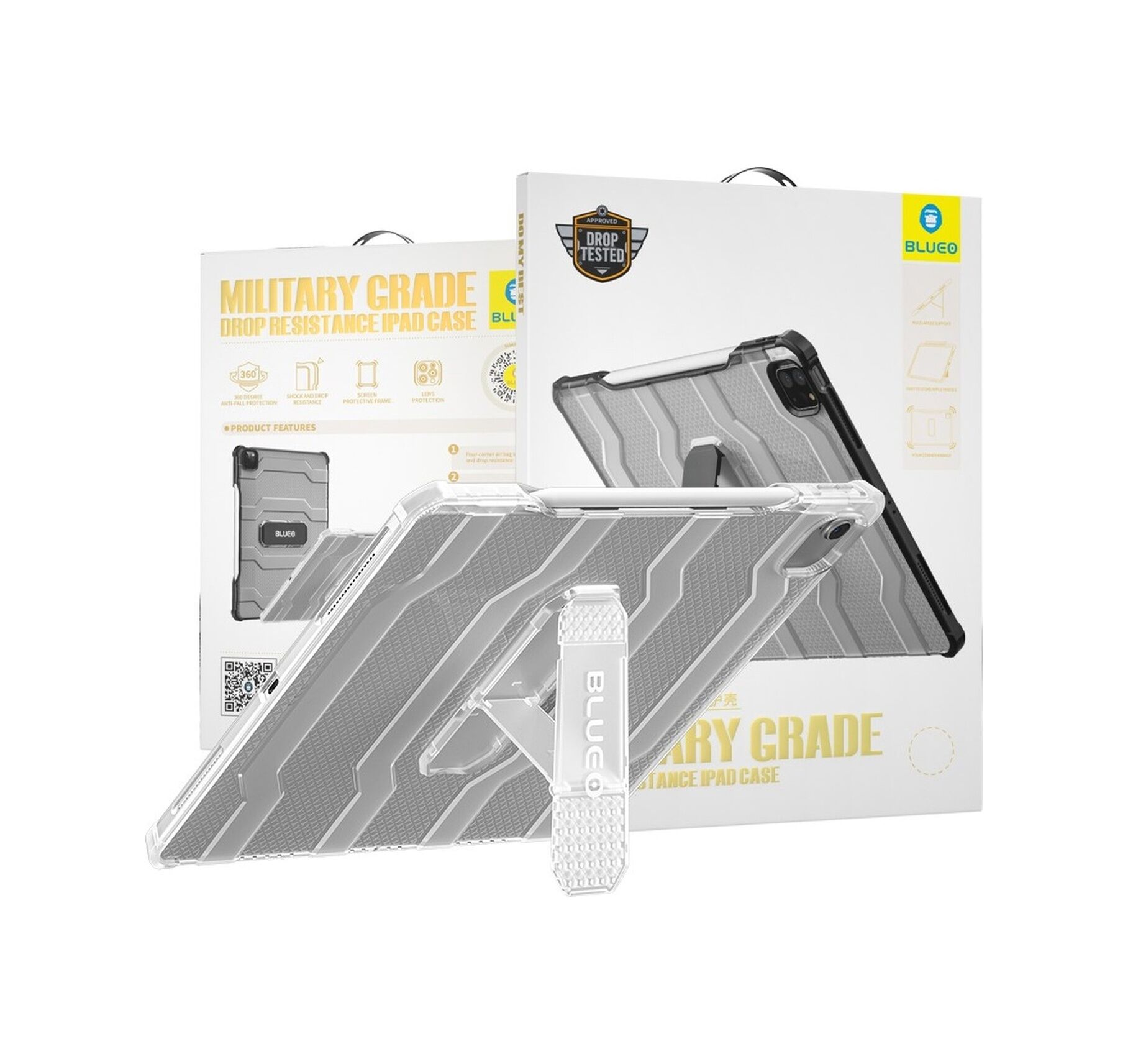 Blueo İpad Uyumlu Pro10.2/10.5 Resistance Standlı Beyaz Tablet Kılıfı Diğer