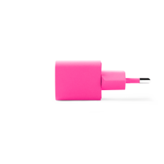 Ttec SmartCharger GAN 20W PD Seyahat Hızlı Şarj Aleti + USB-C - Lightning 120cm Kablo Neon Neon Pembe