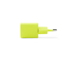 Ttec SmartCharger GAN 20W PD Seyahat Hızlı Şarj Aleti + USB-C - Lightning 120cm Kablo Neon Neon Sarı