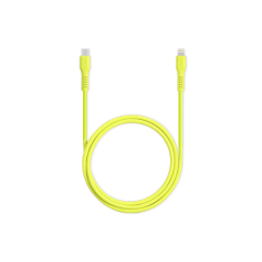 Ttec SmartCharger GAN 20W PD Seyahat Hızlı Şarj Aleti + USB-C - Lightning 120cm Kablo Neon Neon Sarı