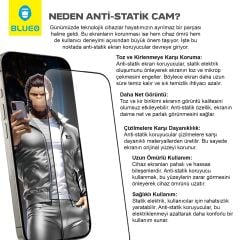 Blueo Anti Static Hd Samsung Z Fold 5/4/w23 Uyumlu Toz Çizilme Parmak İzi Önleyici Full Cam Ekran Koruyucu