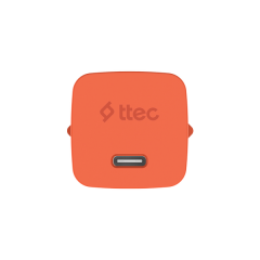 Ttec SmartCharger GAN 20W AVS PD Seyahat Hızlı Şarj Aleti + USB-C - USB-C 3A Kablo Neon