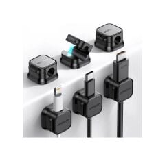 Joyroom Zs368 Premium Magnetik Kablo Düzenleyici Organizer 6 Adet Siyah