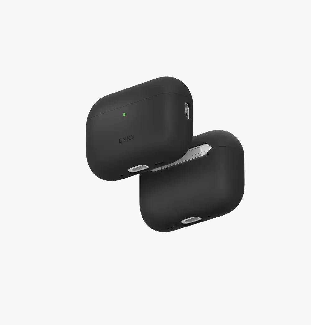 UNİQ Lino Hibrit Silikon AirPods Kılıfı AirPods Pro (3.Nesil) Siyah