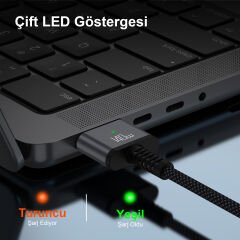 Bix BXM3C 140 W Type-C To Magsafe 3 Macbook Uyumlu Şarj Kablosu