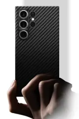 Keephone Samsung Galaxy S24 Ultra Kevlar Magsafe Kılıf - Siyah