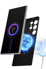 Keephone Samsung Galaxy S24 Ultra Kevlar Magsafe Kılıf - Siyah