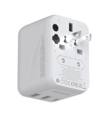 Momax UA11W 1 World 20 W 3 Port + AC Seyahat Adaptörü Beyaz