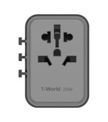 Momax Ua11 1-world 20w Pd Global Seyahat Hızlı Şarj Cihazı Güç Adaptörü Siyah