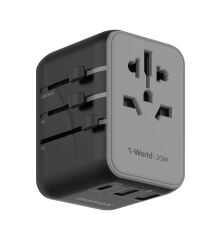 Momax Ua11 1-world 20w Pd Global Seyahat Hızlı Şarj Cihazı Güç Adaptörü Siyah