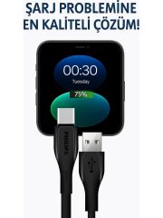 Philips Typ-A (Usb-C ) Şarj ve Data Kablosu, Hızlı Şarj, 3A Yüksek Akım, 1 Metre, Dayanıklı Slikon Kablo