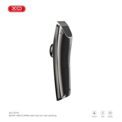 Xo-cf16 Suya Dayanıklı 3 Kademeli Titanyum Kaplama Seramik Bıçaklı 6 Başlıklı Şarjlı Profesyonel Saç Sakal Tıraş Makinası Mat Siyah