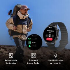 Bix SW02AI Amoled Akıllı Saat (Distribütör Garantili) Gri - Turuncu