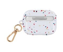 Airpods Pro Uyumlu Kılıf Mozaik Desenli Coehl Terrazzo Kapak Beyaz