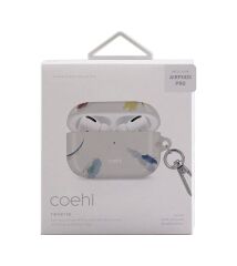 Airpods Pro Uyumlu Kılıf Fırça Boya Desenli Coehl Reverie Kapak Gri