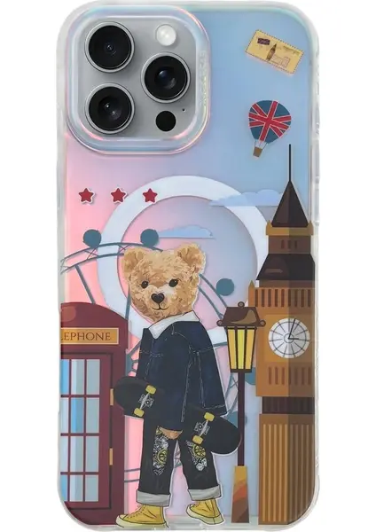Zuck Bear Zuckbear Apple iPhone 16 Pro Max Uyumlu Darnell Frosted Laser Magsafe Kılıf
