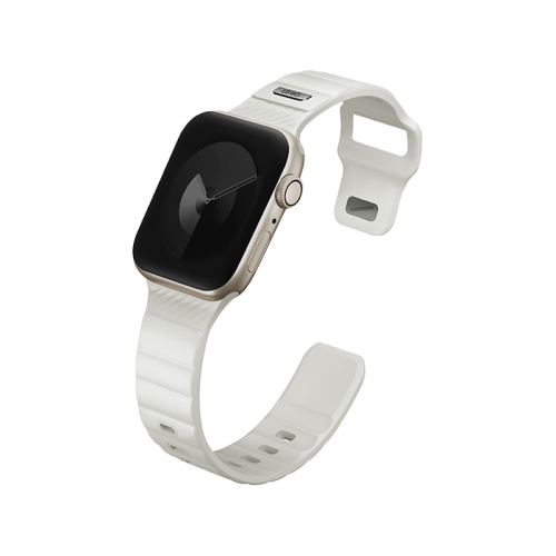 Uniq Stride Se Fkm Apple Watch Kordon 44/45/46/49mm - Fosforlu Lume Bej
