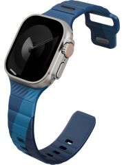 Unıq Better By Design Apple Watch 49mm Ultra 2/1 Kordon Stride Serisi Sınırlı Sayıda Üretim Fluoroelastomer Kauçuk Malzeme Mavi Lacivert