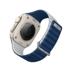Uniq Watch 42mm Revix Evo Reversible Manyetik Kordon - Lacivert-gri Mavi Beyaz