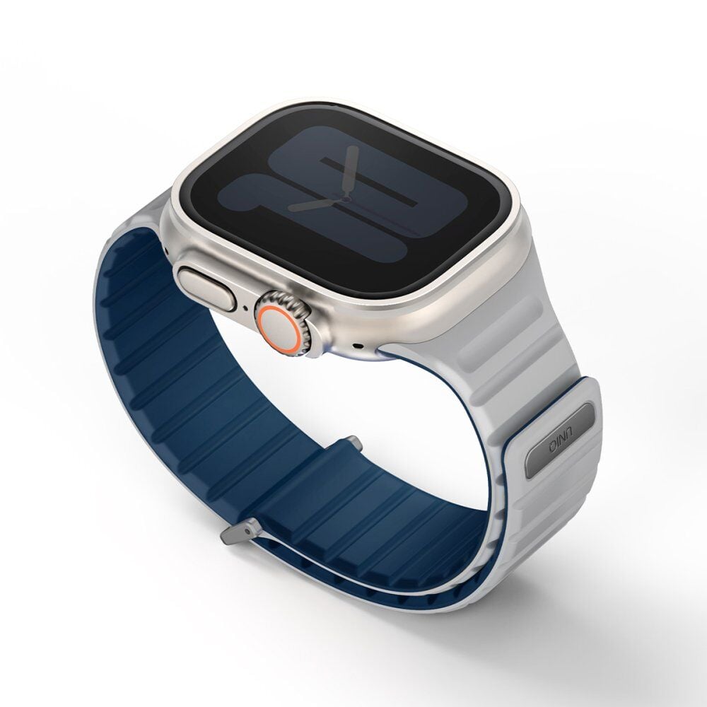 Uniq Watch 42mm Revix Evo Reversible Manyetik Kordon - Lacivert-gri Mavi Beyaz