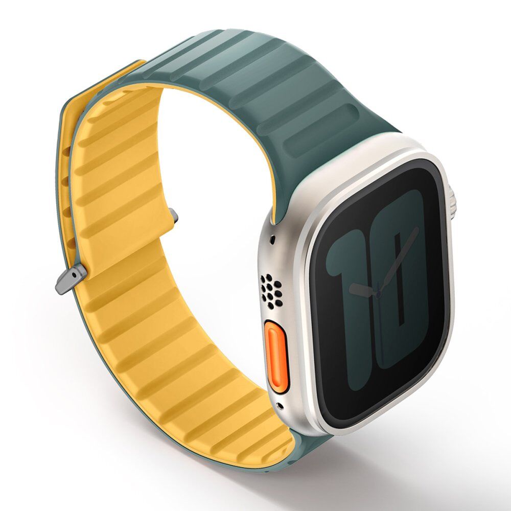 Uniq Watch 42mm Revix Evo Reversible Manyetik Kordon - Yeşil-sarı Yeşil Sarı