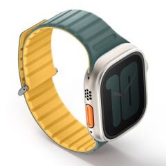 Uniq Watch 42mm Revix Evo Reversible Manyetik Kordon - Yeşil-sarı Yeşil Sarı