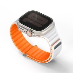Uniq Watch 42mm Revix Evo Reversible Manyetik Kordon - Turuncu-beyaz Turuncu Beyaz