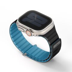 Uniq Watch 42mm Revix Evo Reversible Manyetik Kordon - Mavi-siyah Mavi Siyah
