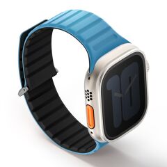 Uniq Watch 42mm Revix Evo Reversible Manyetik Kordon - Mavi-siyah Mavi Siyah