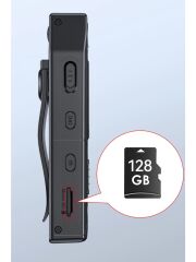 Km25 1080p 180 Derece Vücut Kamerası 1.3 Inch Hd Ekranlı Gece Görüşlü Aksiyon Kamerası - Siyah