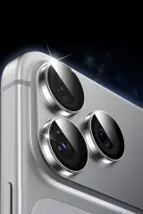 Keephone Apple iPhone 17 Pro Max Sapphire PVD Kamera Lens Gümüş