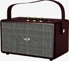 Linktech M402 Retro Taşınabilir Mikrofonlu Bluetooth Radyo Hoparlör Kahverengi