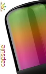 Powerway Capsule Taşınabilir Bluetooth Hoparlör Ses Bombası Yüksek Ses Gücü Sese Duyarlı Led Işık Siyah