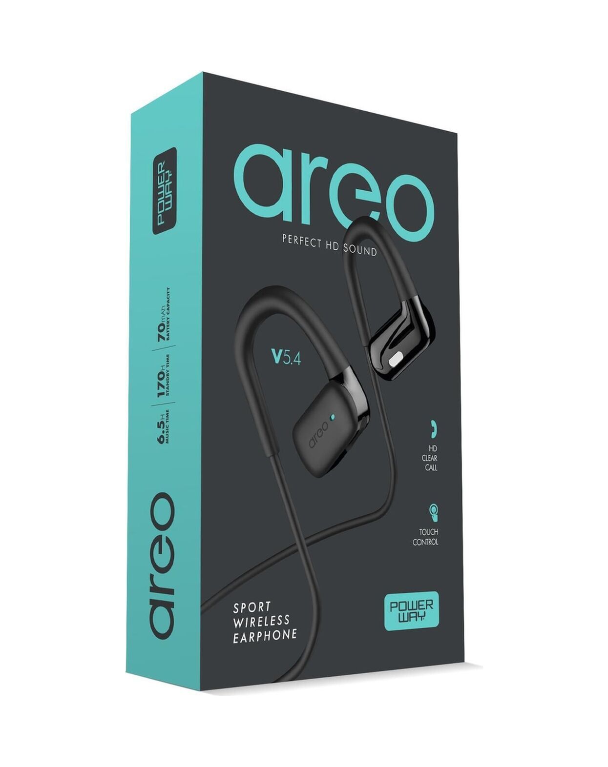 Powerway Areo Kulak İçi Bluetooth Kulaklık Siyah