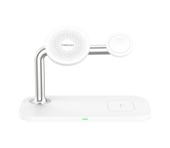 Recci RCW-20 Prestige Serisi 3in1 Magsafe 15W Hızlı Şarj Özellikli Magnetik Kablosuz Şarj Standı